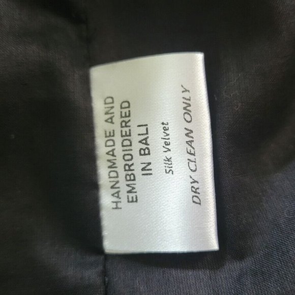 SOLD Chasing Unicorns Little Wing Embroidered Silk Velvet Jacket S Purple Spell - Picture 6 of 9